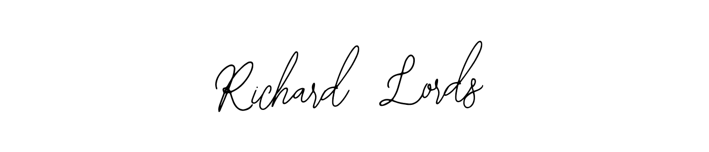 Design your own signature with our free online signature maker. With this signature software, you can create a handwritten (Bearetta-2O07w) signature for name Richard  Lords. Richard  Lords signature style 12 images and pictures png