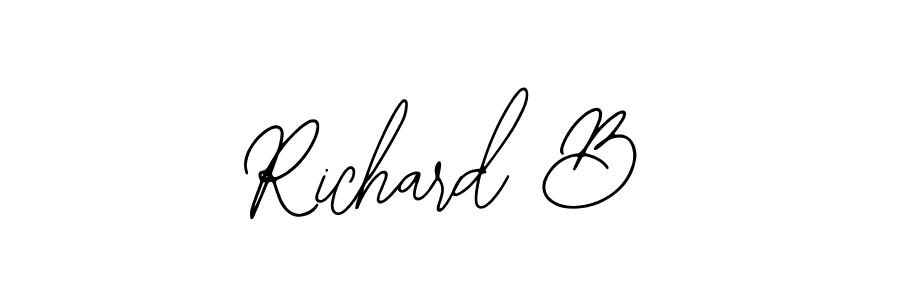 Similarly Bearetta-2O07w is the best handwritten signature design. Signature creator online .You can use it as an online autograph creator for name Richard B. Richard B signature style 12 images and pictures png