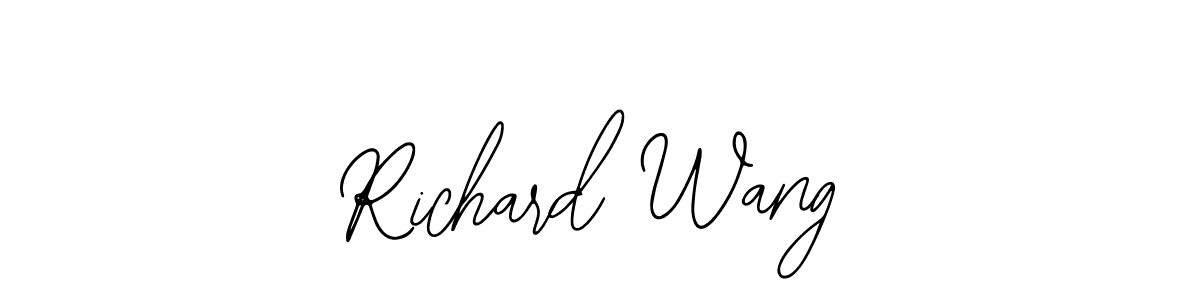 Bearetta-2O07w is a professional signature style that is perfect for those who want to add a touch of class to their signature. It is also a great choice for those who want to make their signature more unique. Get Richard Wang name to fancy signature for free. Richard Wang signature style 12 images and pictures png