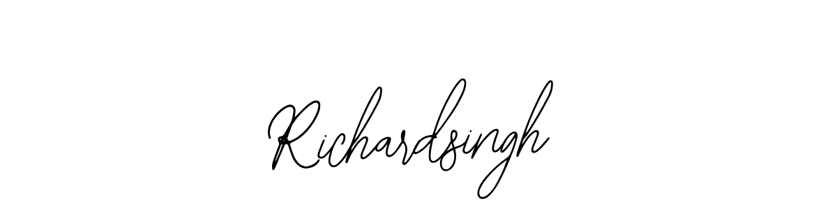 How to Draw Richardsingh signature style? Bearetta-2O07w is a latest design signature styles for name Richardsingh. Richardsingh signature style 12 images and pictures png