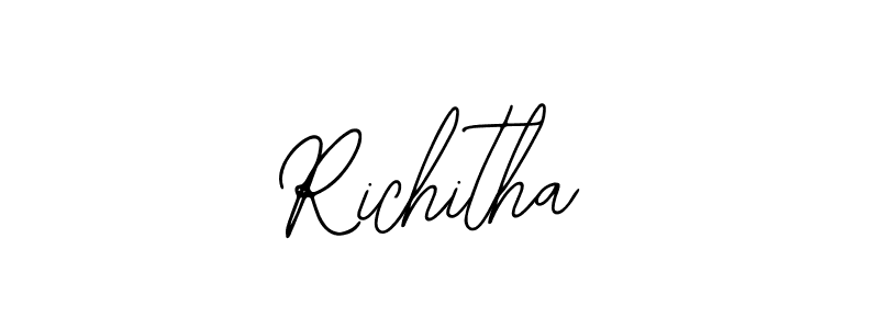Design your own signature with our free online signature maker. With this signature software, you can create a handwritten (Bearetta-2O07w) signature for name Richitha. Richitha signature style 12 images and pictures png
