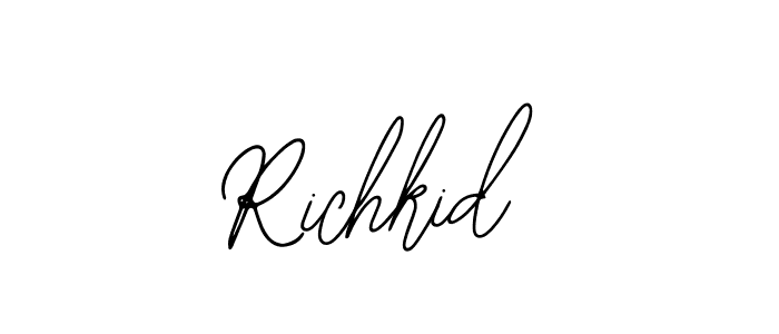 You should practise on your own different ways (Bearetta-2O07w) to write your name (Richkid) in signature. don't let someone else do it for you. Richkid signature style 12 images and pictures png