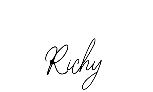 Design your own signature with our free online signature maker. With this signature software, you can create a handwritten (Bearetta-2O07w) signature for name Richy. Richy signature style 12 images and pictures png