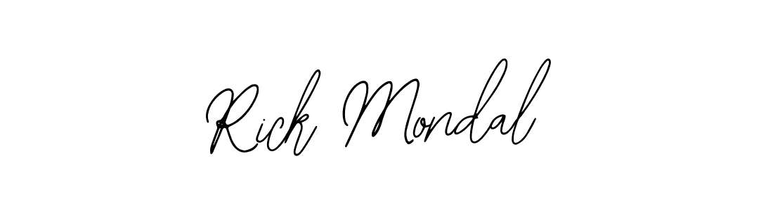 Use a signature maker to create a handwritten signature online. With this signature software, you can design (Bearetta-2O07w) your own signature for name Rick Mondal. Rick Mondal signature style 12 images and pictures png