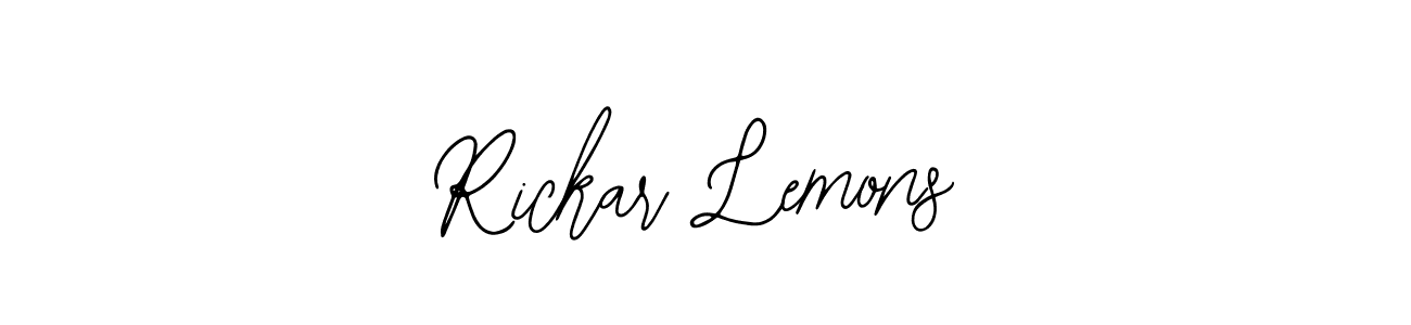 The best way (Bearetta-2O07w) to make a short signature is to pick only two or three words in your name. The name Rickar Lemons include a total of six letters. For converting this name. Rickar Lemons signature style 12 images and pictures png