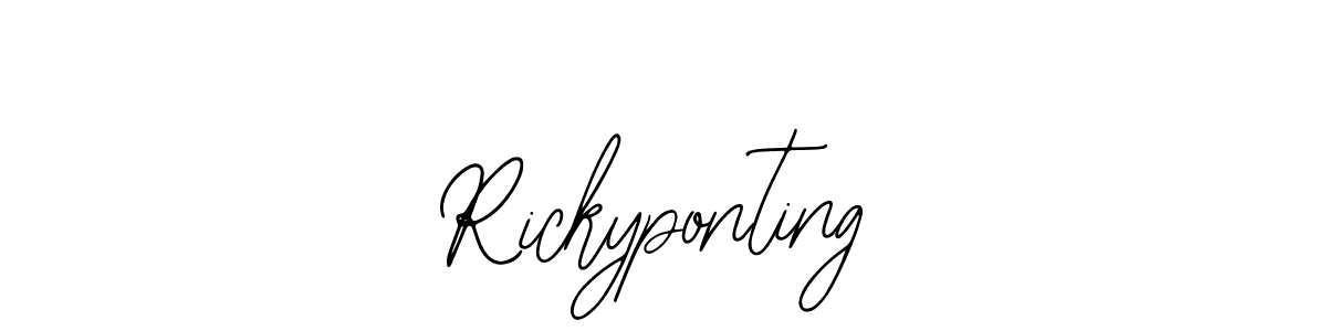 How to make Rickyponting name signature. Use Bearetta-2O07w style for creating short signs online. This is the latest handwritten sign. Rickyponting signature style 12 images and pictures png