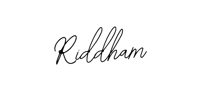 Riddham stylish signature style. Best Handwritten Sign (Bearetta-2O07w) for my name. Handwritten Signature Collection Ideas for my name Riddham. Riddham signature style 12 images and pictures png