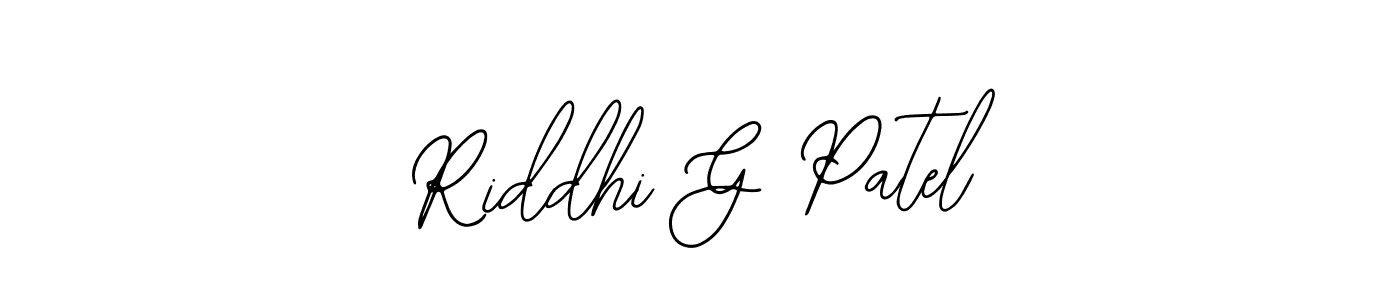Make a beautiful signature design for name Riddhi G Patel. Use this online signature maker to create a handwritten signature for free. Riddhi G Patel signature style 12 images and pictures png