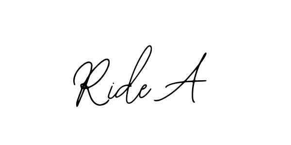 Design your own signature with our free online signature maker. With this signature software, you can create a handwritten (Bearetta-2O07w) signature for name Ride A. Ride A signature style 12 images and pictures png