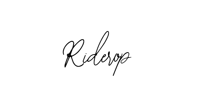 Design your own signature with our free online signature maker. With this signature software, you can create a handwritten (Bearetta-2O07w) signature for name Riderop. Riderop signature style 12 images and pictures png