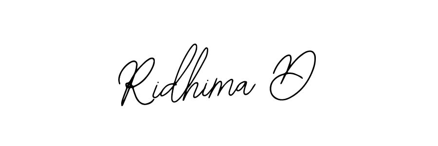 Bearetta-2O07w is a professional signature style that is perfect for those who want to add a touch of class to their signature. It is also a great choice for those who want to make their signature more unique. Get Ridhima D name to fancy signature for free. Ridhima D signature style 12 images and pictures png