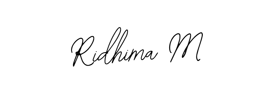 Also You can easily find your signature by using the search form. We will create Ridhima M name handwritten signature images for you free of cost using Bearetta-2O07w sign style. Ridhima M signature style 12 images and pictures png