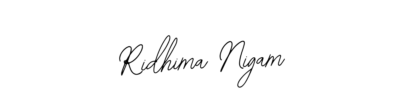 Make a beautiful signature design for name Ridhima Nigam. With this signature (Bearetta-2O07w) style, you can create a handwritten signature for free. Ridhima Nigam signature style 12 images and pictures png