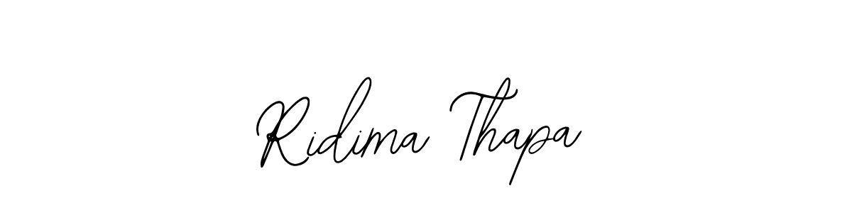 Similarly Bearetta-2O07w is the best handwritten signature design. Signature creator online .You can use it as an online autograph creator for name Ridima Thapa. Ridima Thapa signature style 12 images and pictures png