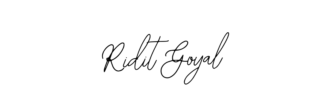 You should practise on your own different ways (Bearetta-2O07w) to write your name (Ridit Goyal) in signature. don't let someone else do it for you. Ridit Goyal signature style 12 images and pictures png