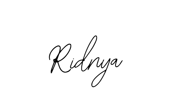 How to make Ridnya name signature. Use Bearetta-2O07w style for creating short signs online. This is the latest handwritten sign. Ridnya signature style 12 images and pictures png