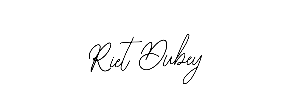 You should practise on your own different ways (Bearetta-2O07w) to write your name (Riet Dubey) in signature. don't let someone else do it for you. Riet Dubey signature style 12 images and pictures png