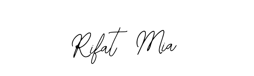 This is the best signature style for the Rifat  Mia name. Also you like these signature font (Bearetta-2O07w). Mix name signature. Rifat  Mia signature style 12 images and pictures png