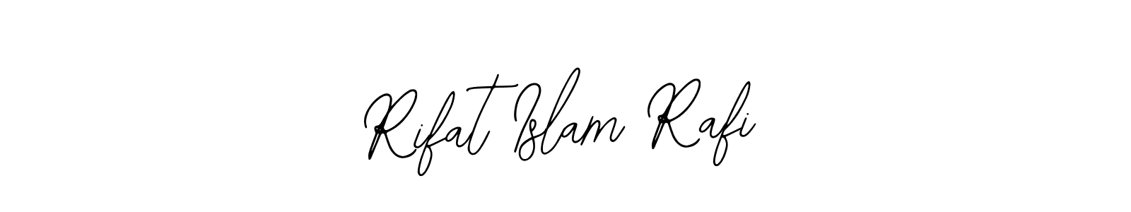 The best way (Bearetta-2O07w) to make a short signature is to pick only two or three words in your name. The name Rifat Islam Rafi include a total of six letters. For converting this name. Rifat Islam Rafi signature style 12 images and pictures png