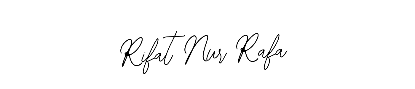 Also You can easily find your signature by using the search form. We will create Rifat Nur Rafa name handwritten signature images for you free of cost using Bearetta-2O07w sign style. Rifat Nur Rafa signature style 12 images and pictures png