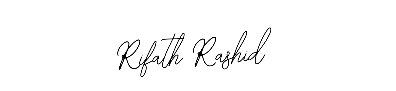You should practise on your own different ways (Bearetta-2O07w) to write your name (Rifath Rashid) in signature. don't let someone else do it for you. Rifath Rashid signature style 12 images and pictures png