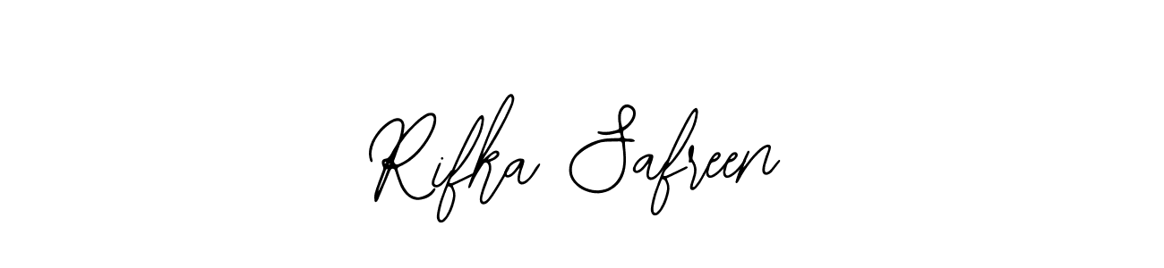 if you are searching for the best signature style for your name Rifka Safreen. so please give up your signature search. here we have designed multiple signature styles  using Bearetta-2O07w. Rifka Safreen signature style 12 images and pictures png