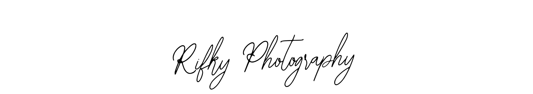 You should practise on your own different ways (Bearetta-2O07w) to write your name (Rifky Photography) in signature. don't let someone else do it for you. Rifky Photography signature style 12 images and pictures png