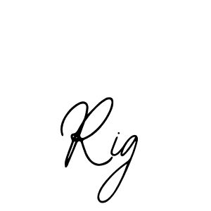 Design your own signature with our free online signature maker. With this signature software, you can create a handwritten (Bearetta-2O07w) signature for name Rig. Rig signature style 12 images and pictures png