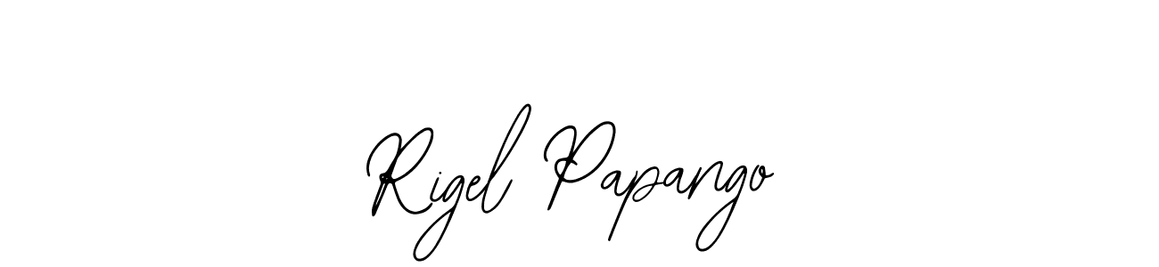 How to make Rigel Papango name signature. Use Bearetta-2O07w style for creating short signs online. This is the latest handwritten sign. Rigel Papango signature style 12 images and pictures png