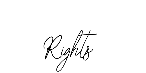 How to make Rights name signature. Use Bearetta-2O07w style for creating short signs online. This is the latest handwritten sign. Rights signature style 12 images and pictures png