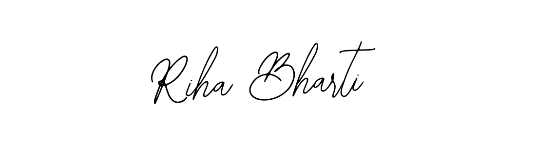 Design your own signature with our free online signature maker. With this signature software, you can create a handwritten (Bearetta-2O07w) signature for name Riha Bharti. Riha Bharti signature style 12 images and pictures png