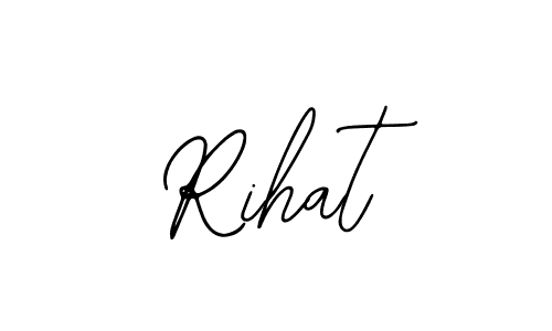 How to make Rihat name signature. Use Bearetta-2O07w style for creating short signs online. This is the latest handwritten sign. Rihat signature style 12 images and pictures png