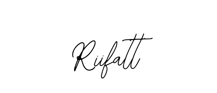 How to make Riifatt name signature. Use Bearetta-2O07w style for creating short signs online. This is the latest handwritten sign. Riifatt signature style 12 images and pictures png