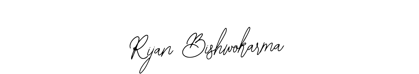 Also we have Rijan Bishwokarma name is the best signature style. Create professional handwritten signature collection using Bearetta-2O07w autograph style. Rijan Bishwokarma signature style 12 images and pictures png