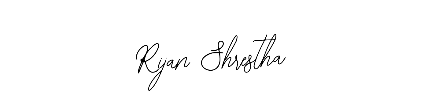 Use a signature maker to create a handwritten signature online. With this signature software, you can design (Bearetta-2O07w) your own signature for name Rijan Shrestha. Rijan Shrestha signature style 12 images and pictures png