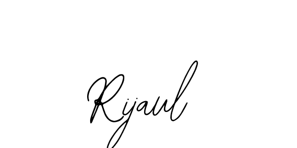 if you are searching for the best signature style for your name Rijaul. so please give up your signature search. here we have designed multiple signature styles  using Bearetta-2O07w. Rijaul signature style 12 images and pictures png