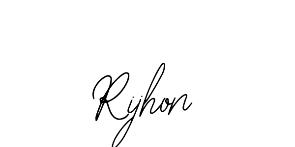 Similarly Bearetta-2O07w is the best handwritten signature design. Signature creator online .You can use it as an online autograph creator for name Rijhon. Rijhon signature style 12 images and pictures png