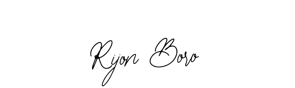 Similarly Bearetta-2O07w is the best handwritten signature design. Signature creator online .You can use it as an online autograph creator for name Rijon Boro. Rijon Boro signature style 12 images and pictures png