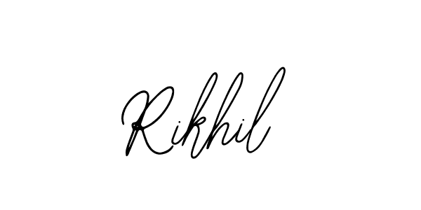Make a beautiful signature design for name Rikhil. With this signature (Bearetta-2O07w) style, you can create a handwritten signature for free. Rikhil signature style 12 images and pictures png
