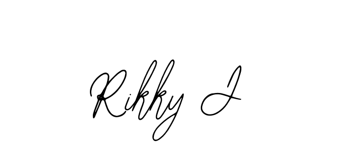 Also we have Rikky J name is the best signature style. Create professional handwritten signature collection using Bearetta-2O07w autograph style. Rikky J signature style 12 images and pictures png