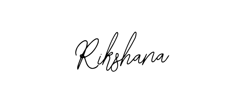 How to make Rikshana name signature. Use Bearetta-2O07w style for creating short signs online. This is the latest handwritten sign. Rikshana signature style 12 images and pictures png