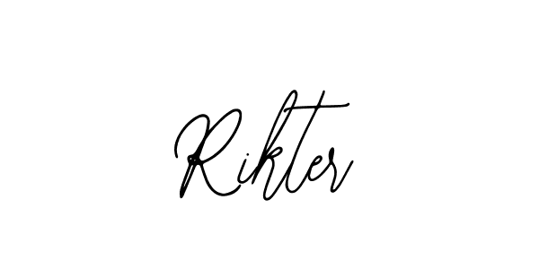 Design your own signature with our free online signature maker. With this signature software, you can create a handwritten (Bearetta-2O07w) signature for name Rikter. Rikter signature style 12 images and pictures png