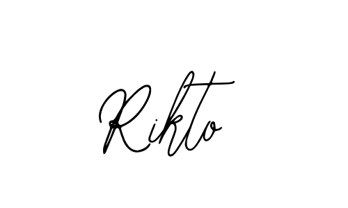 You should practise on your own different ways (Bearetta-2O07w) to write your name (Rikto) in signature. don't let someone else do it for you. Rikto signature style 12 images and pictures png