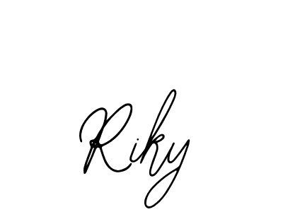 How to make Riky signature? Bearetta-2O07w is a professional autograph style. Create handwritten signature for Riky name. Riky signature style 12 images and pictures png