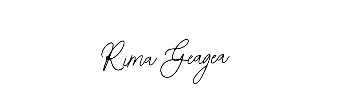 How to make Rima Geagea name signature. Use Bearetta-2O07w style for creating short signs online. This is the latest handwritten sign. Rima Geagea signature style 12 images and pictures png