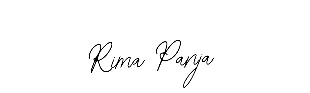 You should practise on your own different ways (Bearetta-2O07w) to write your name (Rima Panja) in signature. don't let someone else do it for you. Rima Panja signature style 12 images and pictures png