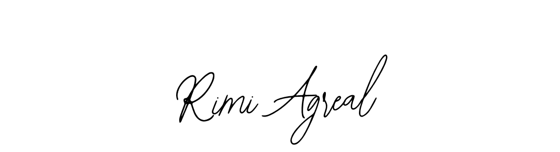 The best way (Bearetta-2O07w) to make a short signature is to pick only two or three words in your name. The name Rimi Agreal include a total of six letters. For converting this name. Rimi Agreal signature style 12 images and pictures png