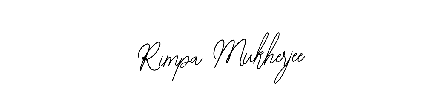 How to make Rimpa Mukherjee name signature. Use Bearetta-2O07w style for creating short signs online. This is the latest handwritten sign. Rimpa Mukherjee signature style 12 images and pictures png