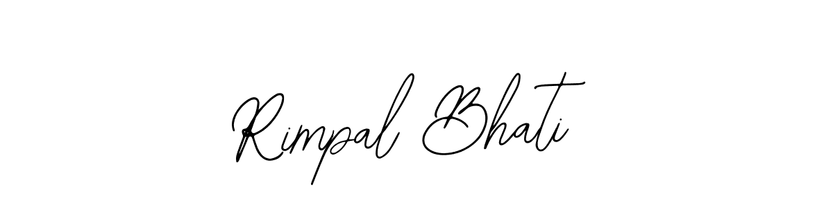 How to make Rimpal Bhati name signature. Use Bearetta-2O07w style for creating short signs online. This is the latest handwritten sign. Rimpal Bhati signature style 12 images and pictures png