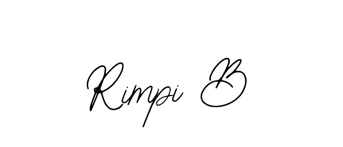 How to make Rimpi B name signature. Use Bearetta-2O07w style for creating short signs online. This is the latest handwritten sign. Rimpi B signature style 12 images and pictures png